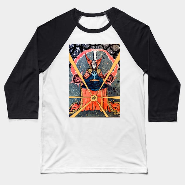 Dr. Strange 1981 Fan Art Baseball T-Shirt by Pop Fan Shop